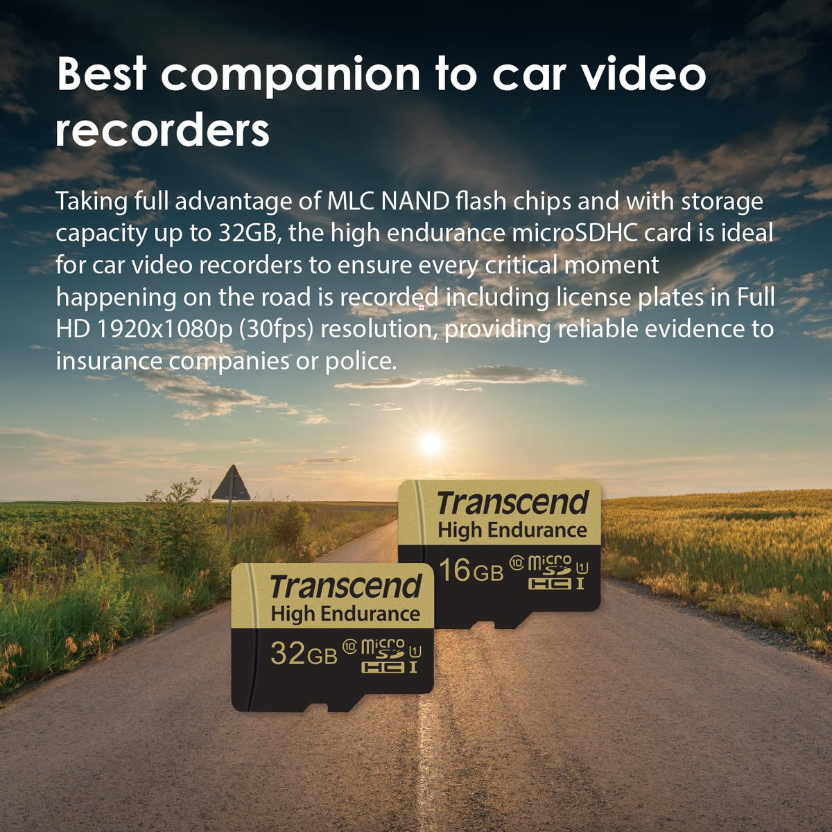 Transcend Information High Endurance microSD Card with Adapter