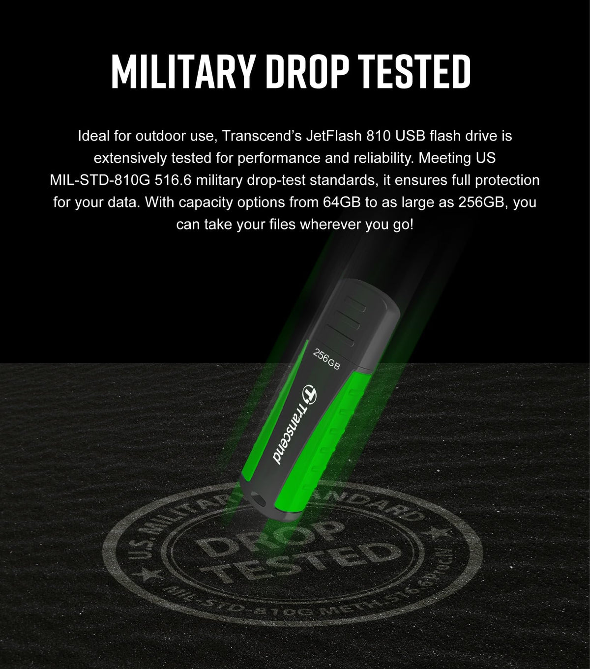 Transcend JetFlash 810 Rugged USB 3.1 Gen 1 Flash Drive