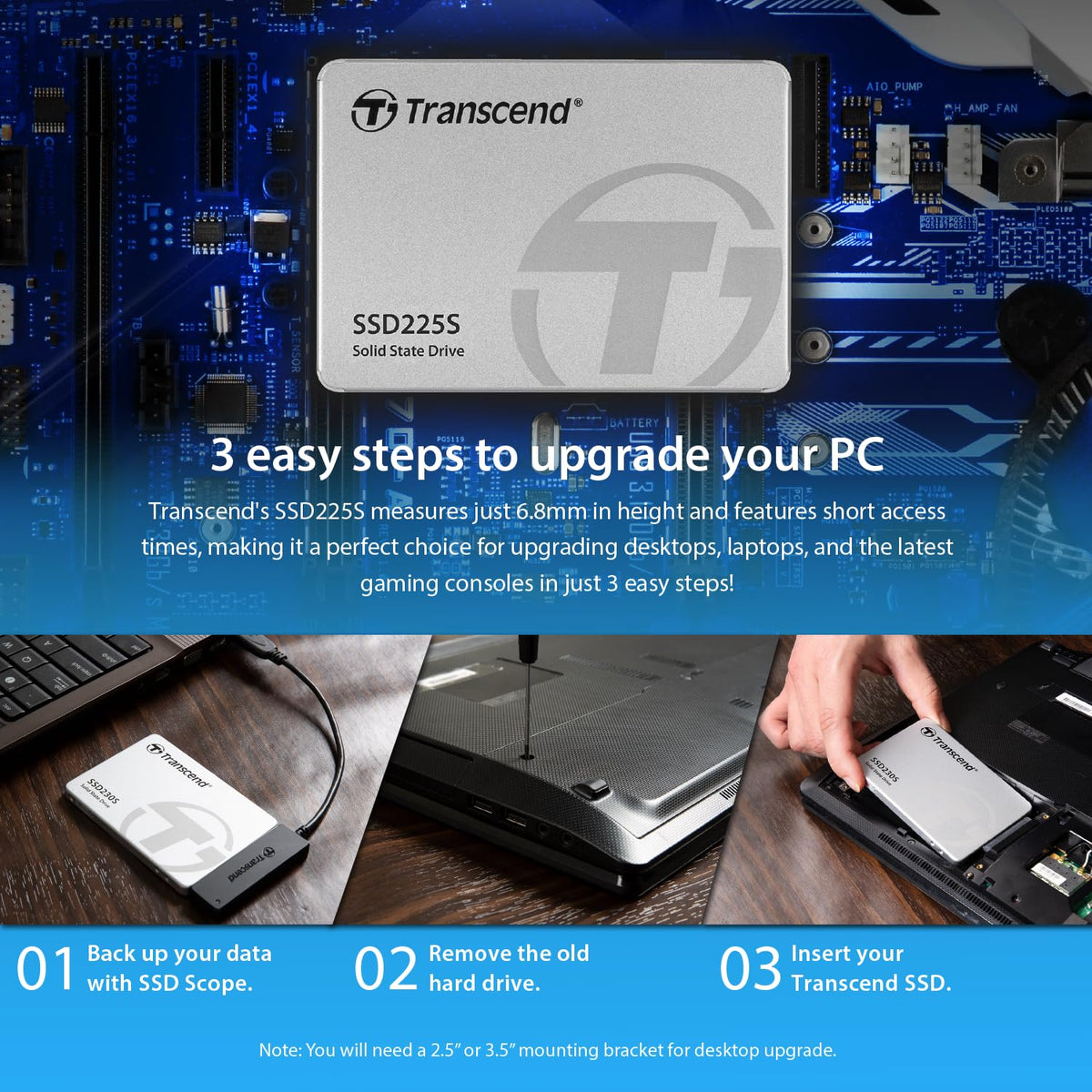 Transcend SATA 6Gb/s 2.5-inch SSD Solid State Disk