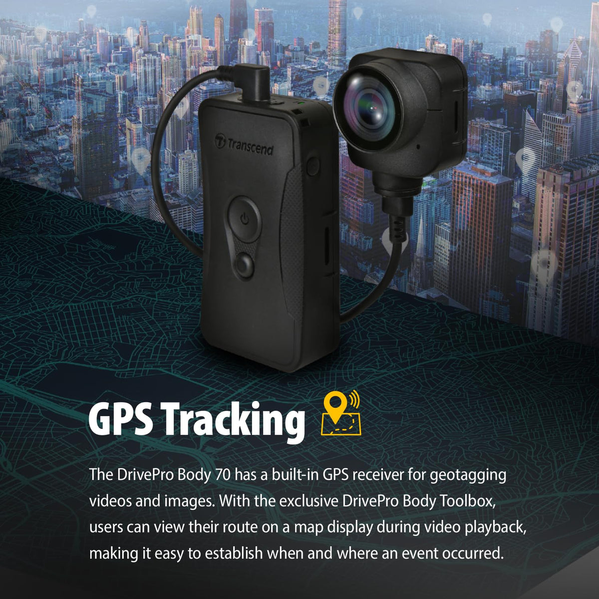 Transcend DrivePro Body 70, Body Camera w/ 64GB Storage