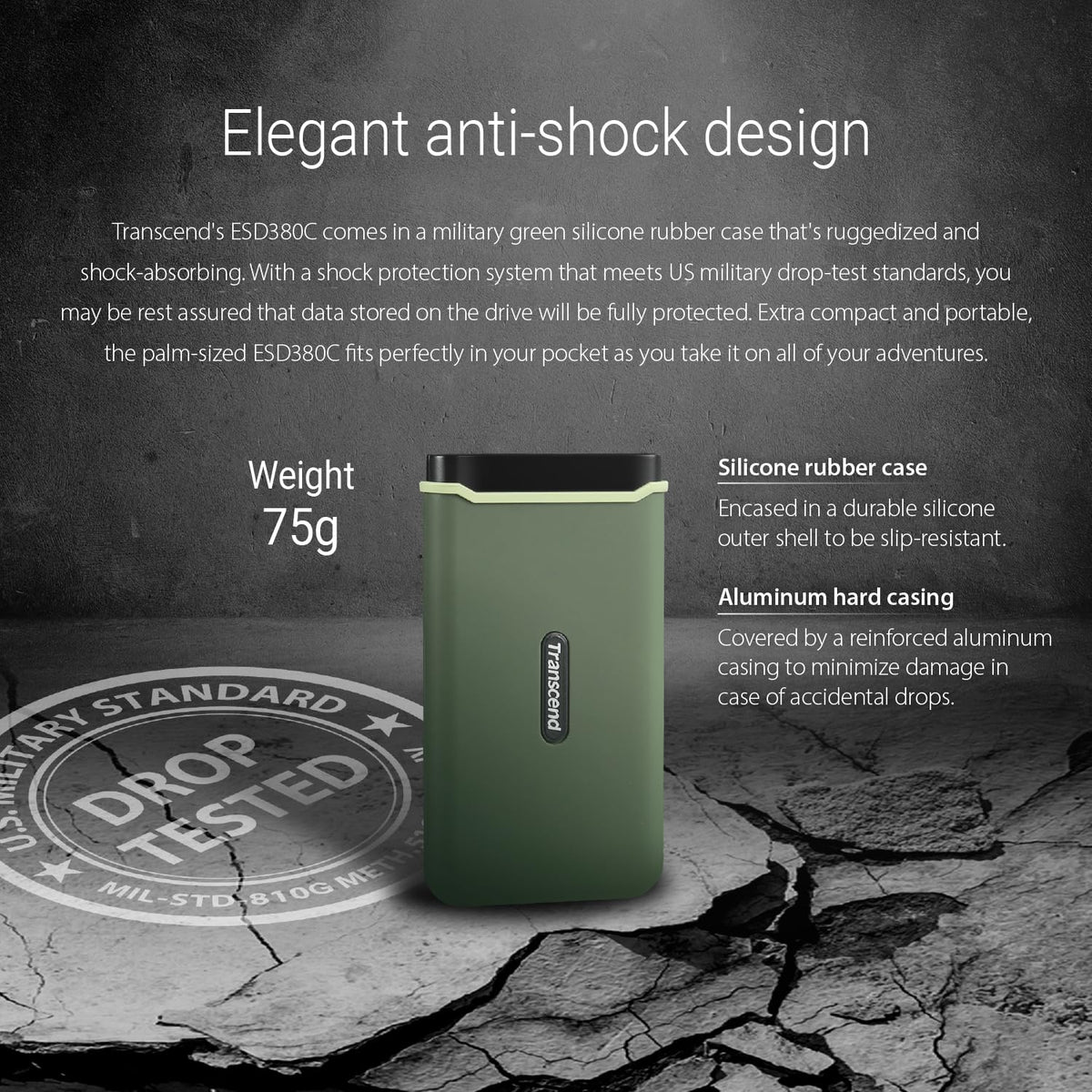Transcend ESD380C Portable SSD, USB 3.2 Gen 2x2 Type-C