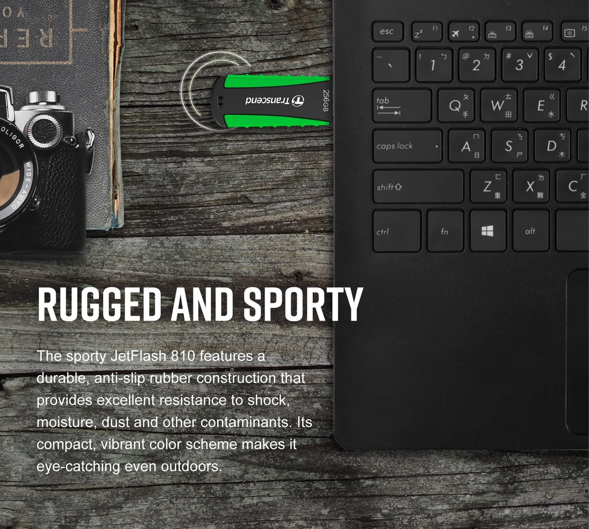 Transcend JetFlash 810 Rugged USB 3.1 Gen 1 Flash Drive