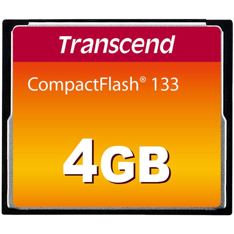 Transcend CompactFlash Memory Card 133x (TS-CF133 ) - 4GB