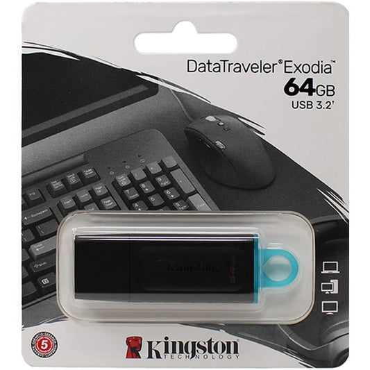 Kingston DataTraveler Exodia USB 3.2 Flash Drive - 64GB