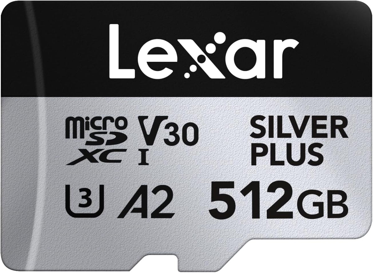 Lexar Professional Silver Plus microSDXC Memory Card w/SD Adapter - 512GB