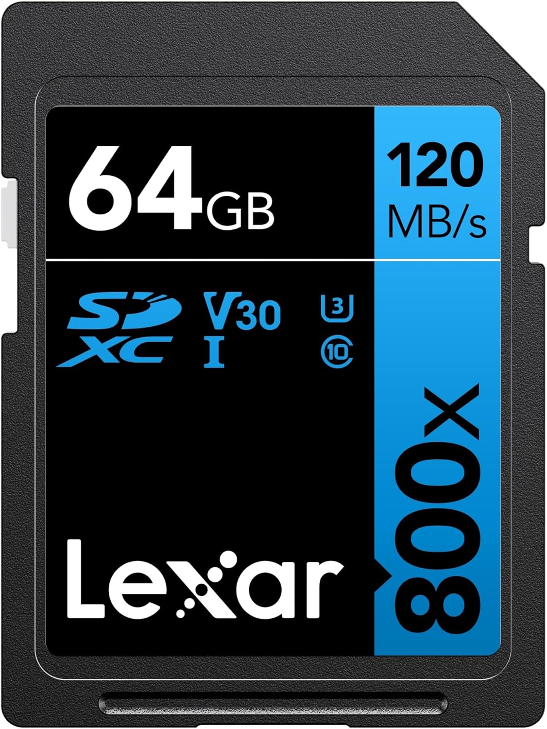Lexar High-Performance 800x SDXC UHS-I Memory Card - 64GB
