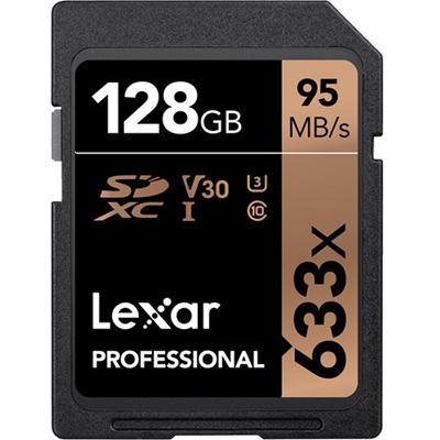 Lexar Professional 633x SDHC/SDXC UHS-I Memory Card 95MBPS - 128GB