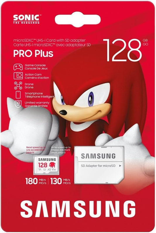 Samsung Sonic Pro Plus microSDXC Memory Card with SD Adapter - 128GB