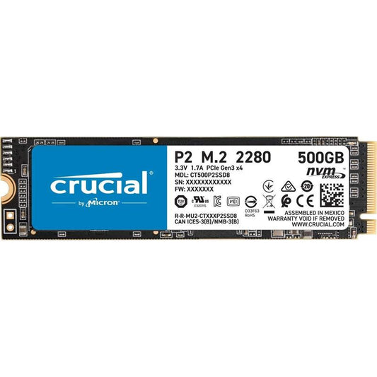 Crucial P2 3D NAND NVMe PCIe M.2 SSD - 250GB / 500GB (CT250P2SSD8)