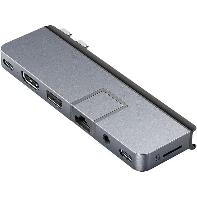 Hyper Drive Duo PRO 7in2 USB C Hub Multiport Adapter (HYP-HD575-GRAY-L)