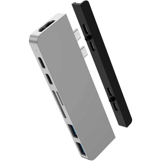 Hyper HyperDrive USB C Hub Best Mac Type-C Dual Hub Adapter (HYP-HD575-SILVER-L)