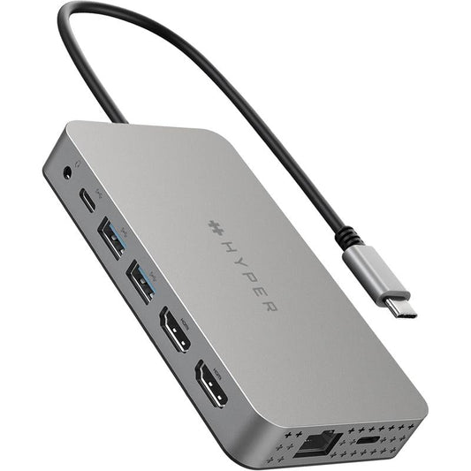 Hyper HyperDrive 4K Dual HDMI USB C Hub 10in1: Dual 4K HDMI (HYP-HDM1H-L)