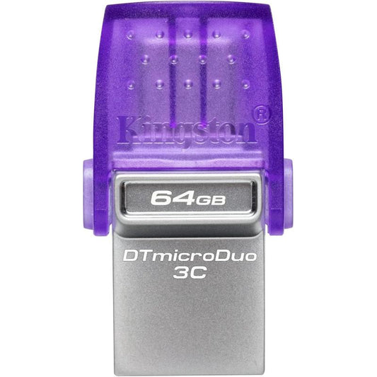 Kingston DataTraveler microDuo 3C USB-C & USB-A Flash Drive - 64GB (KIN-DTDUO3CG3/64GB-S)