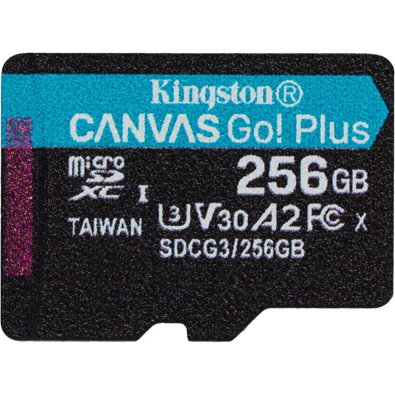 Kingston microSDXC Canvas Go Plus 170MB/s Read UHS-I - 256GB (KIN-SDCG3/256GB-S)