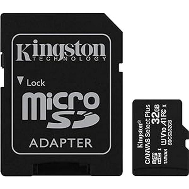 Kingston microSDHC Canvas Select Plus 100R A1 C10 Card + ADP - 32GB (KIN-SDCS2/32GB-S)