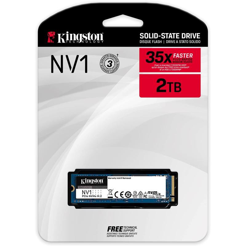 Kingston NV1 2TB M.2 2280 NVMe PCIe Internal SSD (KIN-SNVS/2000G-L)