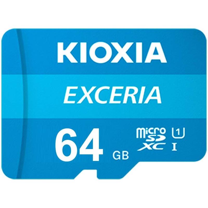 Kioxia microSD Exceria Flash Memory Card U1 R100 C10 Full HD - 64GB (LMEX1L064GG4)
