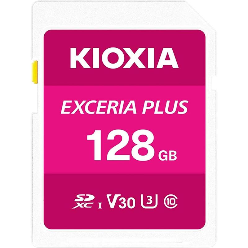 Kioxia Exceria Plus SD Memory Card SDXC UHS-I U3 Class 10 V30 4K - 128GB (LNPL1M128GG4)