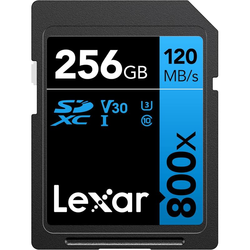 Lexar High-Performance 800x SDXC UHS-I Memory Card - 256GB (LSD0800256G-BNNNG)