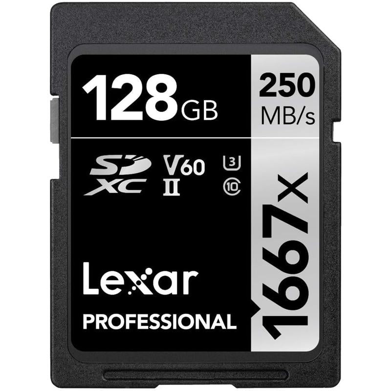 Lexar Original Professional 128GB 1667x V60 250MB/s Flash Memory SD - 128GB (LSD128CB1667)