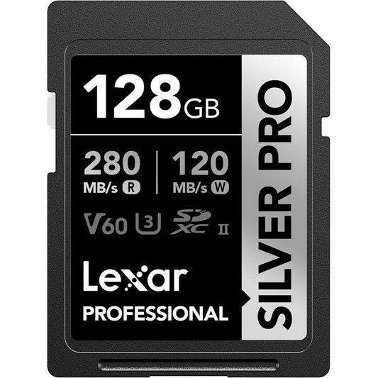 Lexar Professional Silver PRO SDXC Memory Card - 128GB (LSDSIPR128G-BNNNU)