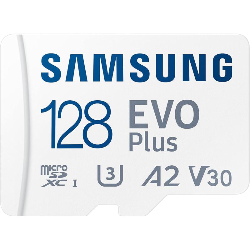 Samsung EVO Plus w/SD Adaptor Micro SDXC - 128GB (SAM-MB-MC128KA/AM-S)