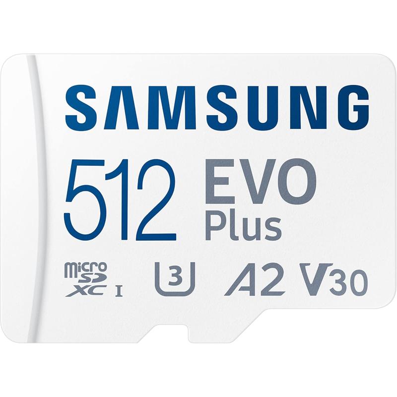 Samsung EVO Plus w/SD Adaptor Micro SDXC - 512GB (SAM-MB-MC512KA/AM-S)