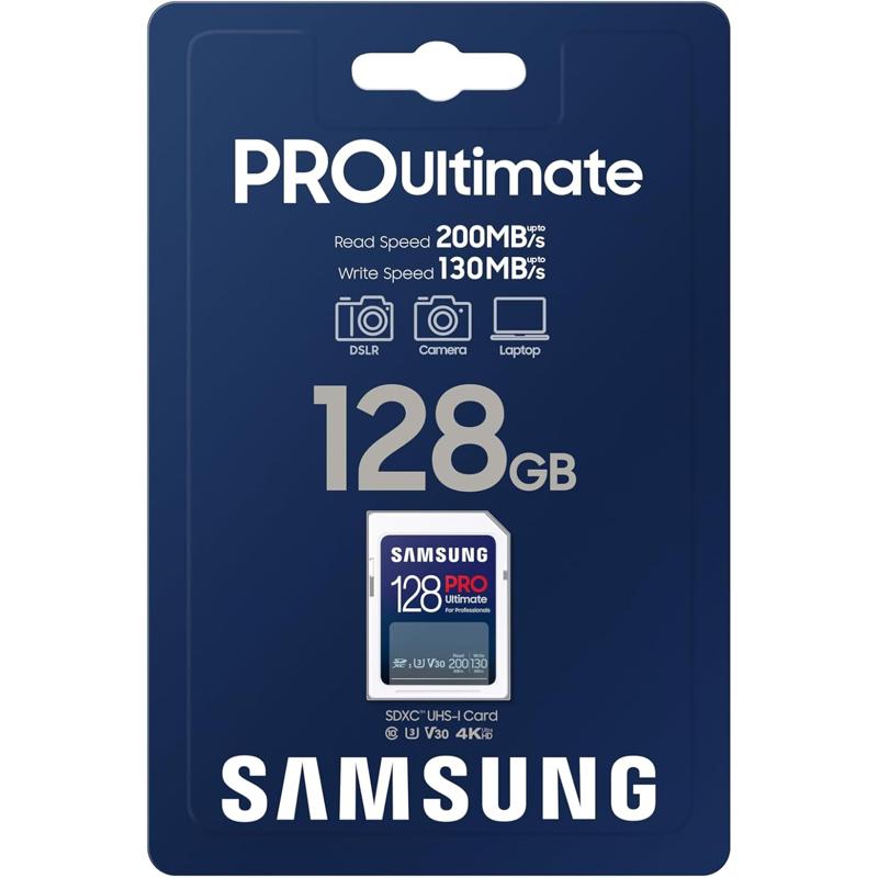 Samsung PRO Ultimate Full Size SDXC Memory Card - 128GB (SAM-MB-SY128S/AM-S)