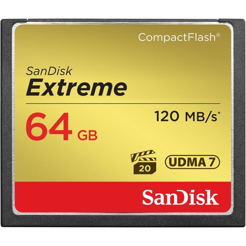 SanDisk Extreme 32GB CompactFlash Memory Card - 64GB