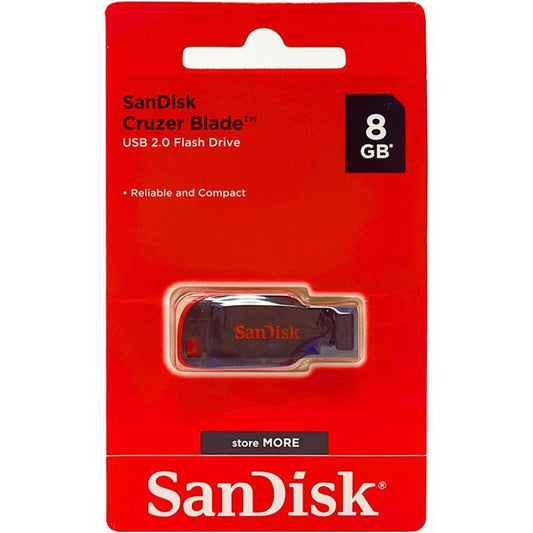SanDisk Cruzer Blade USB 2.0 Flash Drive - 8GB (SDCZ50-008G-B35)