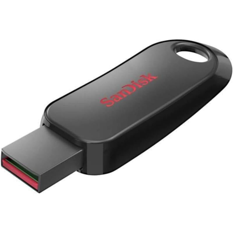 SanDisk USB Memory Black USB 2.0 Slide Retractable Cruzer Snap - 64GB