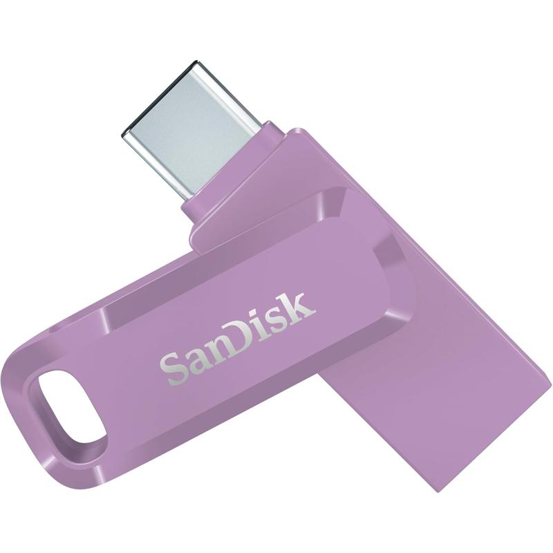 SanDisk Ultra Dual Drive Go USB Type-C Flash Drive - Lavender / 32GB, Lavender / 64GB (SAN-SDDDC3-128G-G46L-S)