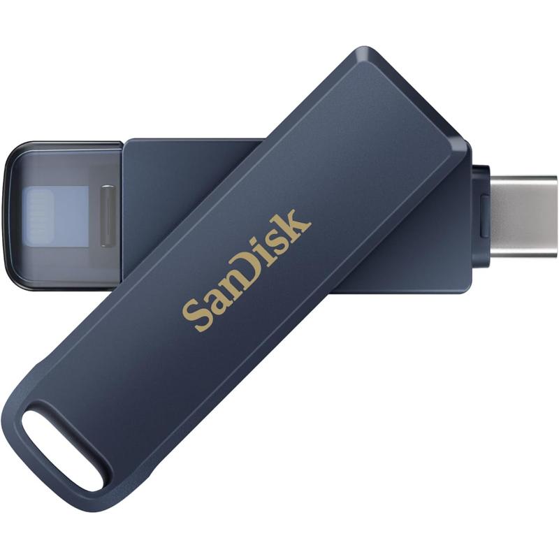 SanDisk Phone Drive for iPhone - 64GB / 128GB / 256GB (SAN-SDIXD0N-064G-GN6NN-S)