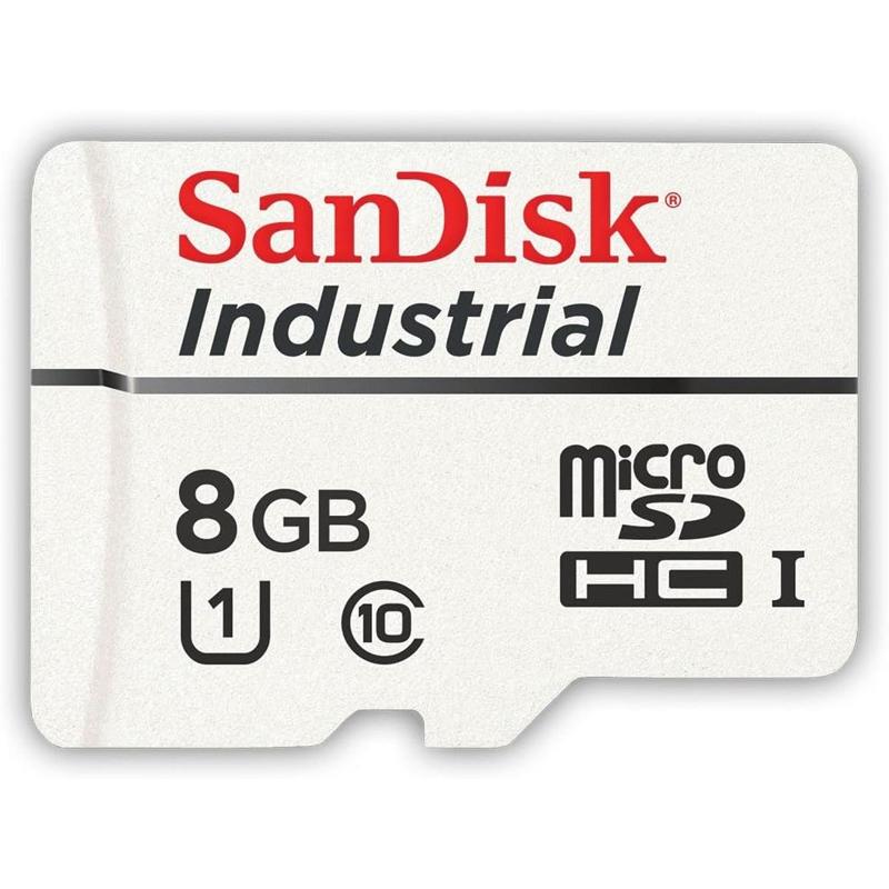 SanDisk Industrial MLC MicroSD SDHC UHS-I Class 10 with Adapter - 8GB (SDSDQAF3-008G-I)