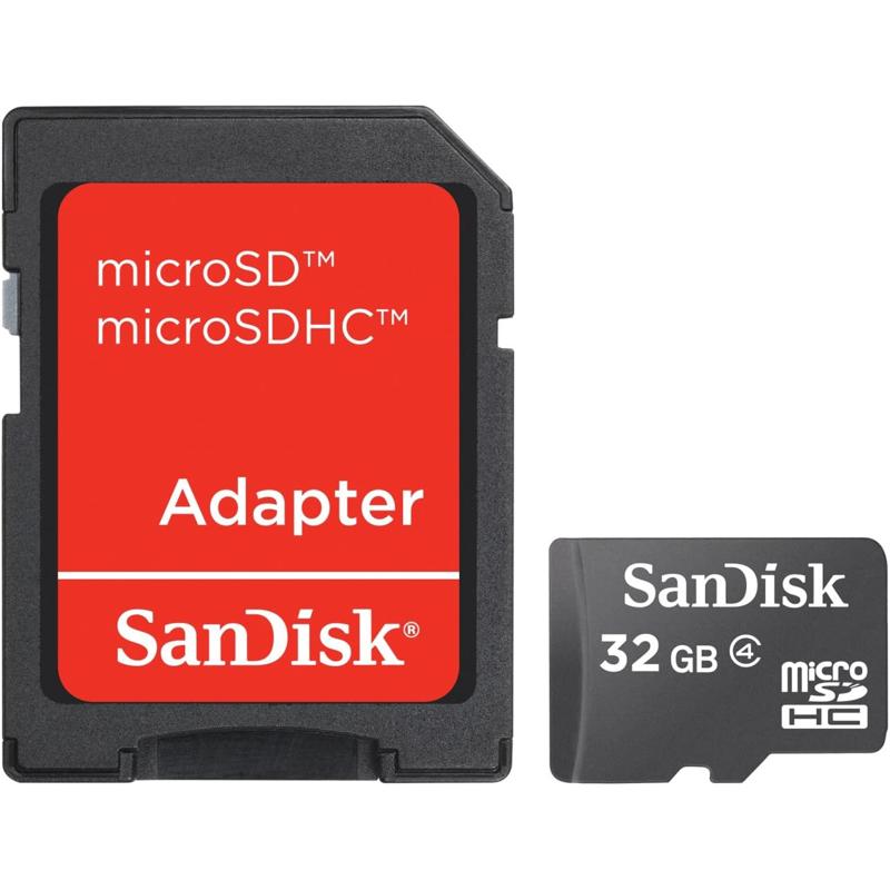 SanDisk Mobile MicroSDHC Class 4 Flash Memory Card with SD Adapter - 32GB