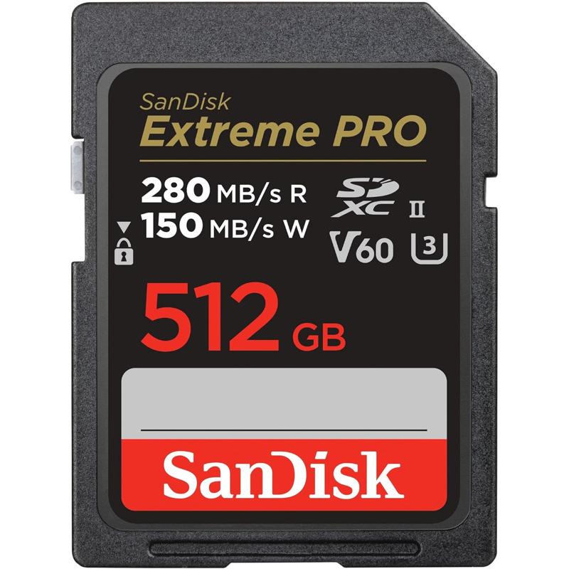 SanDisk Extreme PRO SDXC UHS-II Card V60 - 512GB