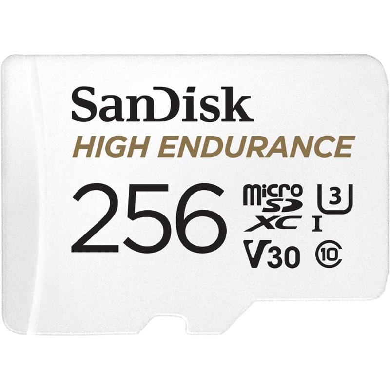 SanDisk High Endurance Video microSDHC Card with Adapter for Dash cam - 256GB