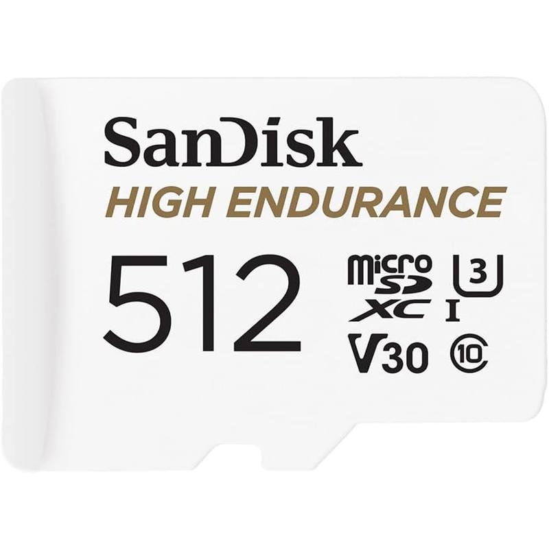 SanDisk High Endurance Video microSDHC Card with Adapter for Dash cam - 512GB
