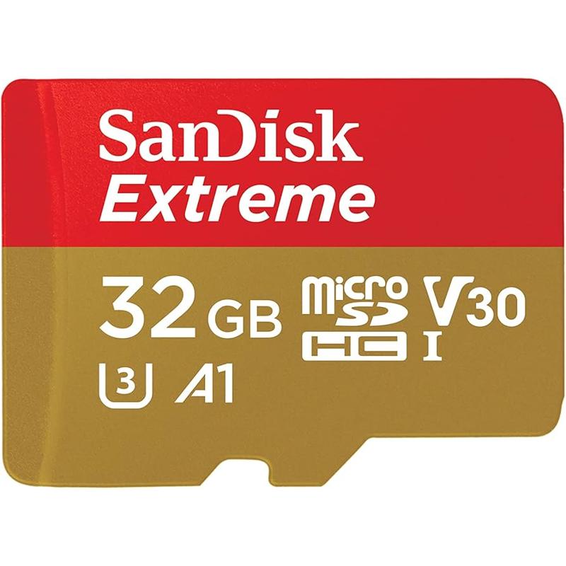 SanDisk Extreme microSDXC UHS-I Memory Card with Adapter - 32GB (SDSQXAF-032G-GN6MA)