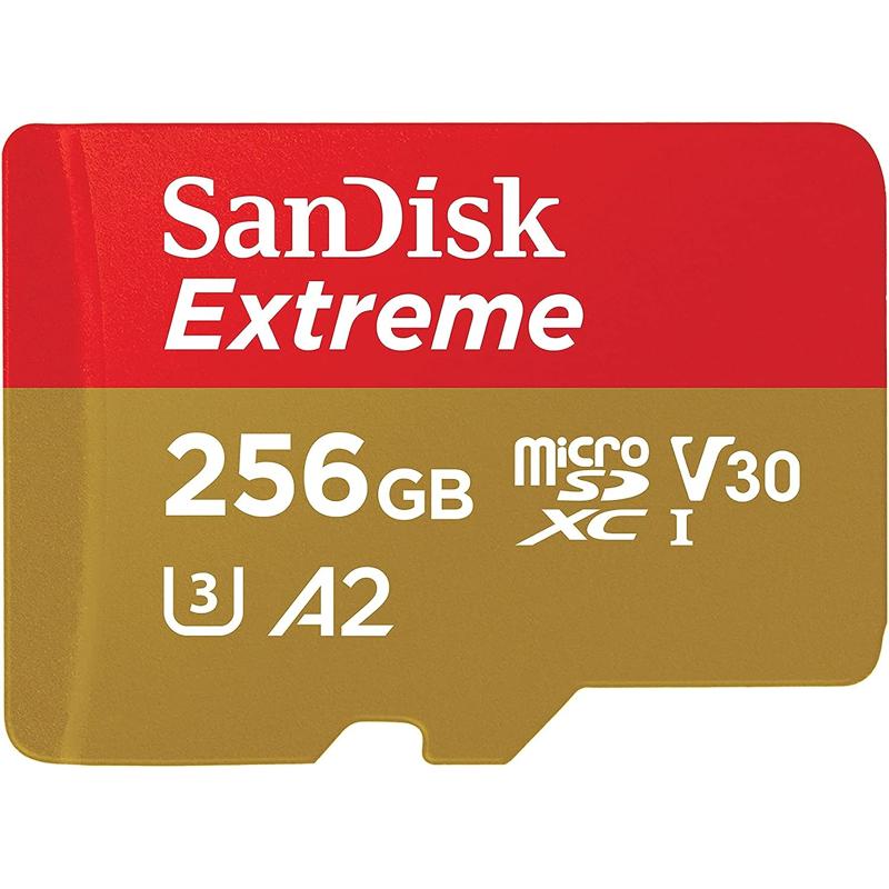 SanDisk Extreme microSDXC UHS-I Memory Card with Adapter - 256GB